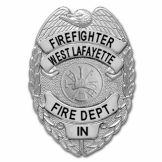 [WLFD-S155-FF] West Lafayette Fire Dept. Firefighter Coat Badge