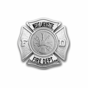 [WLFD-F143-FF] West Lafayette Fire Dept. Firefighter Hat Badge