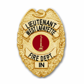 [WLFD-S143-LT] West Lafayette Fire Dept. Lieutenant Shirt Badge