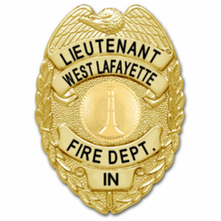 [WLFD-S155-LT] West Lafayette Fire Dept. Lieutenant Coat Badge