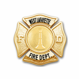 [WLFD-F143-LT] West Lafayette Fire Dept. Lieutenant Hat Badge
