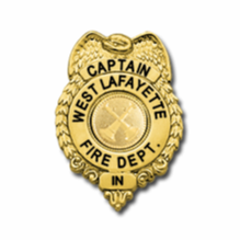 [WLFD-S296-CPT] West Lafayette Fire Dept. Captain Wallet Badge
