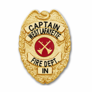 [WLFD-S143-CPT] West Lafayette Fire Dept. Captain Shirt Badge