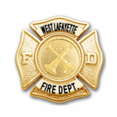 [WLFD-F143-CPT] West Lafayette Fire Dept. Captain Hat Badge