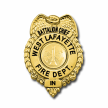 [WLFD-S296-BATT] West Lafayette Fire Dept. Battalion Chief Wallet Badge