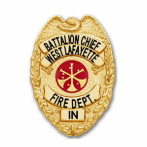 [WLFD-S143-BATT] West Lafayette Fire Dept. Battalion Chief Shirt Badge