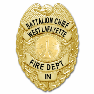 [WLFD-S155-BATT] West Lafayette Fire Dept. Battalion Chief Coat Badge