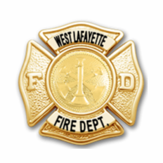 [WLFD-F143-BATT] West Lafayette Fire Dept. Battalion Chief Hat Badge