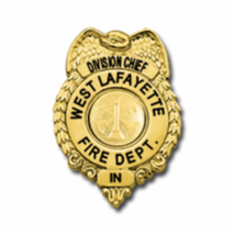 [WLFD-S296-DIV] West Lafayette Fire Dept. Division Chief Wallet Badge