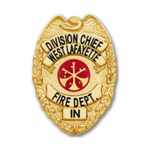 [WLFD-S143-DIV] West Lafayette Fire Dept. Division Chief Shirt Badge