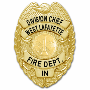 [WLFD-S155-DIV] West Lafayette Fire Dept. Division Chief Coat Badge