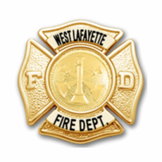 [WLFD-F143-DIV] West Lafayette Fire Dept. Division Chief Hat Badge