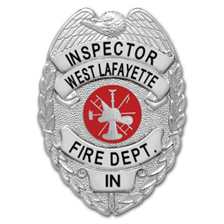 [WLFD-S155WC-INS] West Lafayette Fire Dept. Inspector Belt Badge